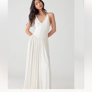 Queenie Dropped-Waist Maxi Dress
